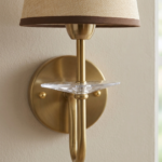 Proudome Fabric Shade Wall Light | Modern Gold Decorative Wall Sconce (Bulb Not Included) - Image 5