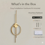 Proudome 3 Color Mode LED Ring Wall Light | Modern Gold Designer Wall Sconce - Image 9