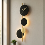 Proudome 3 Color Mode LED Wall Clock Light | Modern Decorative Black & Gold Wall Clock - Image 5