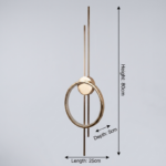 Proudome 3 Color Mode LED Ring Wall Light | Modern Gold Designer Wall Sconce - Image 8