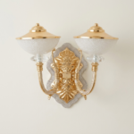 Proudome 3 Color Mode LED Acrylic Wall Light | Decorative Gold Finish Wall Sconce - Image 2