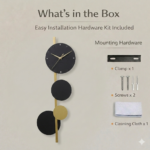 Proudome 3 Color Mode LED Wall Clock Light | Modern Decorative Black & Gold Wall Clock - Image 8