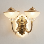 Proudome 3 Color Mode LED Acrylic Wall Light | Decorative Gold Finish Wall Sconce