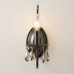 Proudome Luxury Crystal Drop Wall Sconce | Elegant Black Decorative Wall Lamp (Bulb Not Included) - Image 4