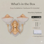 Proudome 3 Color Mode LED Acrylic Wall Light | Decorative Gold Finish Wall Sconce - Image 8