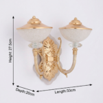 Proudome 3 Color Mode LED Acrylic Wall Light | Decorative Gold Finish Wall Sconce - Image 7