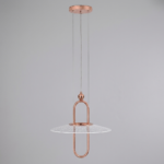 Proudome Rose Gold 3 Color Mode LED Acrylic Pendant Light | Modern Decorative Ceiling Lamp - Image 2