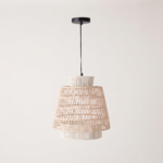 Proudome Japandi Pendant Light | Japanese Scandinavian Woven Thread Ceiling Lamp (Bulb Not Included) - Image 2