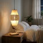 Proudome Boho Japandi Fabric & Thread Pendant Light | Nordic Hanging Ceiling Lamp (Bulb Not Included) - Image 2