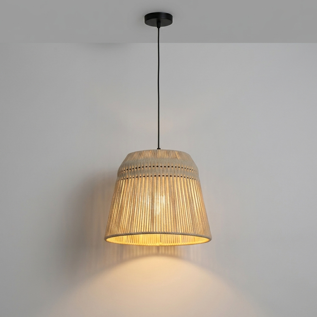 download - 2026-06-26T174103.752 Proudome Japandi Thread Pendant Light | Japanese Scandinavian Ceiling Lamp (Bulb Not Included) - Image 1