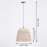 Proudome Japandi Thread Pendant Light | Japanese Scandinavian Ceiling Lamp (Bulb Not Included) - Image 5