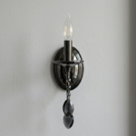 Proudome Modern Hanging Crystal Wall Light with Elegant Black Finish (Bulb Not Included) - Image 2