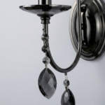Proudome Modern Hanging Crystal Wall Light with Elegant Black Finish (Bulb Not Included) - Image 5
