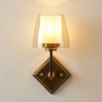 Proudome Amber Glass Wall Light – Modern Double Glass Decorative Wall Sconce (Bulb Not Included) - Image 4