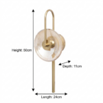 Proudome 3 Color Mode LED Amber Glass Wall Light – Modern Decorative Wall Sconce - Image 7