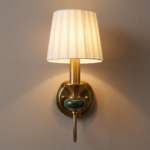 Proudome Fabric Shade Wall Light – Elegant Brass Finish Decorative Wall Sconce (Bulb Not Included) - Image 4