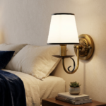 Proudome Frosted Glass Wall Light – Luxury Antique Brass Finish Decorative Wall Sconce (Bulb Not Included) - Image 3