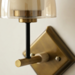 Proudome Amber Glass Wall Light – Modern Double Glass Decorative Wall Sconce (Bulb Not Included) - Image 5