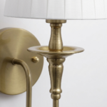 Proudome Fabric Shade Wall Light – Elegant Brass Finish Decorative Wall Sconce (Bulb Not Included) - Image 5