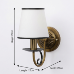 Proudome Frosted Glass Wall Light – Luxury Antique Brass Finish Decorative Wall Sconce (Bulb Not Included) - Image 6