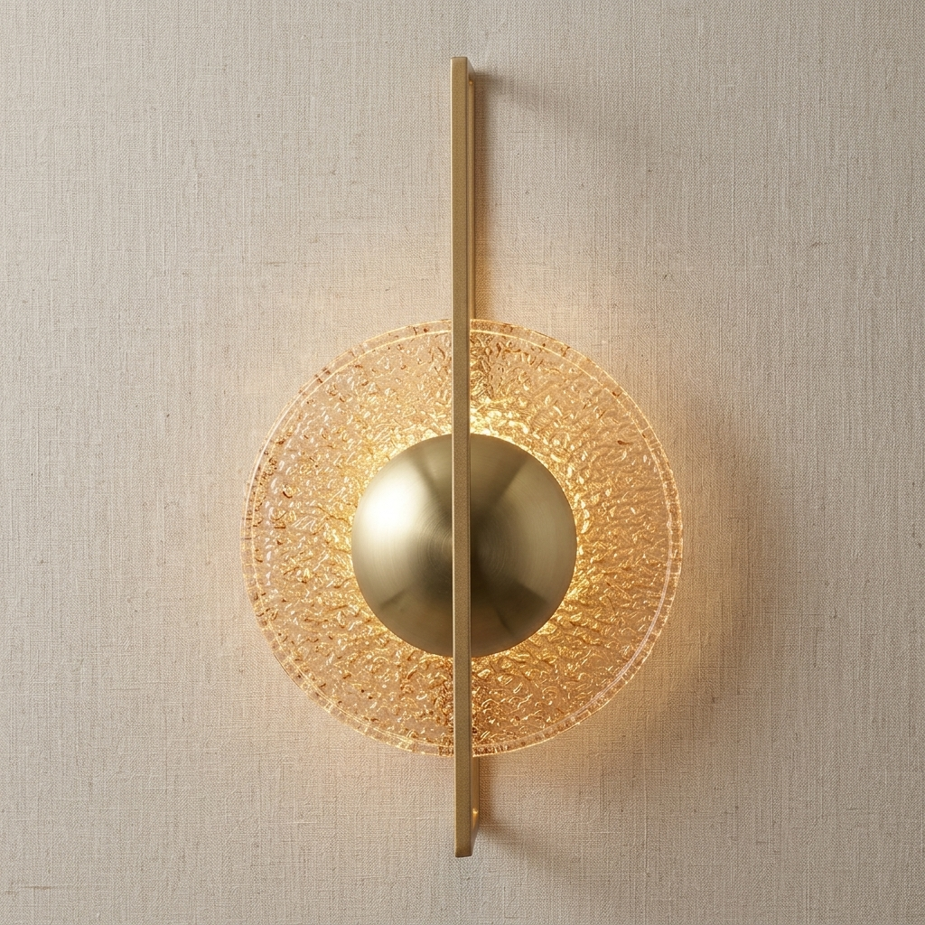 download (75) Proudome Amber Glass LED Wall Light – Modern Decorative Wall Sconce for Luxury Interiors - Image 1