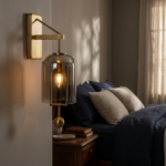 Proudome Smokey Glass Wall Light | Luxury Gold Decorative Wall Lamp for Modern Interiors (Bulb Not Included) - Image 3
