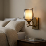 Proudome Smokey Glass Wall Light – Modern Brass Finish Decorative Wall Sconce (Bulb Not Included) - Image 3