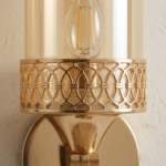 Proudome Amber Glass Wall Light – Luxury Gold Decorative Wall Lamp for Modern Interiors (Bulb Not Included) - Image 5