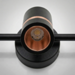 Modern 3-Light LED Picture Light | Wall Mounted Art Light | Black & Rose Gold Finish - Image 6