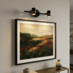 Proudome LED Spotlight Picture Light Black & Rose Gold | Artwork Wall Light - Image 3