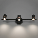 Modern 3-Light LED Picture Light | Wall Mounted Art Light | Black & Rose Gold Finish