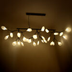 White Frosted Glass Branch Shaped Chandelier