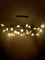 White Frosted Glass Branch Shaped Chandelier