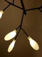 White Frosted Glass Branch Shaped Chandelier - Image 5