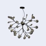 Smokey Glass Branches LED Chandelier - Image 3