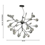 Smokey Glass Branches LED Chandelier - Image 6
