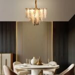 Frosted Leaf Drop Chandelier - Image 3