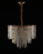 Frosted Leaf Drop Chandelier - Image 2