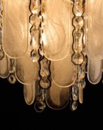 Frosted Leaf Drop Chandelier - Image 5