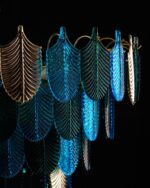 Sapphire Feather Glass Chandelier - Image 5