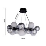 Luna Chrome Cluster Chandelier - Image 8