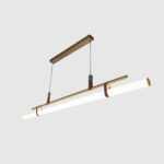 Torus Leather Linear LED Chandelier