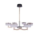 Aurora Frosted Crystal Shade Chandelier - Image 2