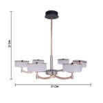 Aurora Frosted Crystal Shade Chandelier - Image 9
