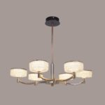 Aurora Frosted Crystal Shade Chandelier - Image 3