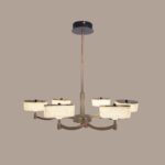 Aurora Frosted Crystal Shade Chandelier