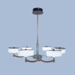 Aurora Frosted Crystal Shade Chandelier - Image 4