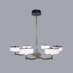 Aurora Frosted Crystal Shade Chandelier - Image 5