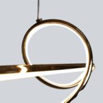 Torus Leather Linear LED Chandelier - Image 6