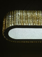Amber Glass Crystal Dining Chandelier - Image 7